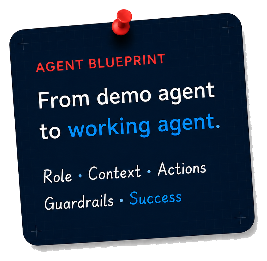 Agent Blueprint: From demo agent to working agent.